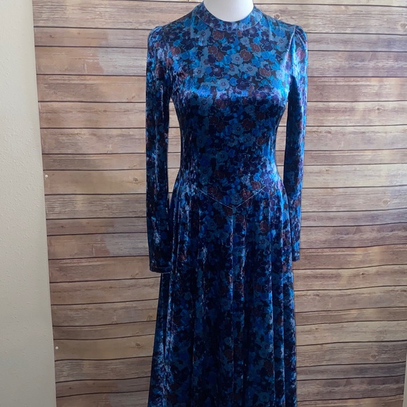 NWOT Free People Heartland Velvet Open Back Dress - Picture 3 of 10